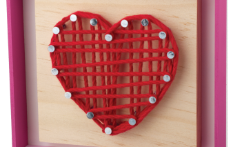 Heart String Art Project